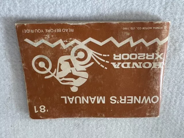 oem Honda xr200 xr 200 owners manual 1981