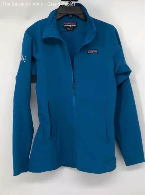 Patagonia Womens Blue Long Sleeve Collared Full Zip Jacket Size Small