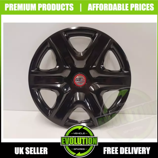 15" Wheel Trims To Fit Ford Fiesta Set Of 4 Hub Caps Gloss Black