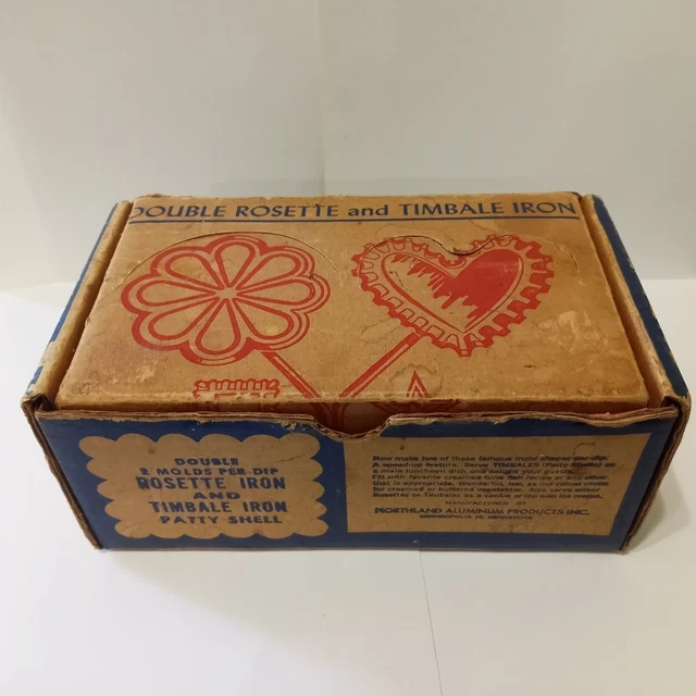 Vintage Nordic Ware Double Rosette and Timbale Iron, 7 Patty Shells Cookie Mold