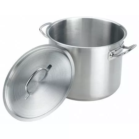 Crestware Sspot08 Stock Pot W/Cover,8 Qt,11 In.,Ss