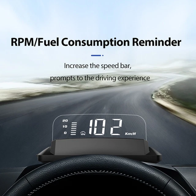 2023 Hud Specchio Testa Up Display OBD2 Velocità Proiettore Sovravelocità Giri