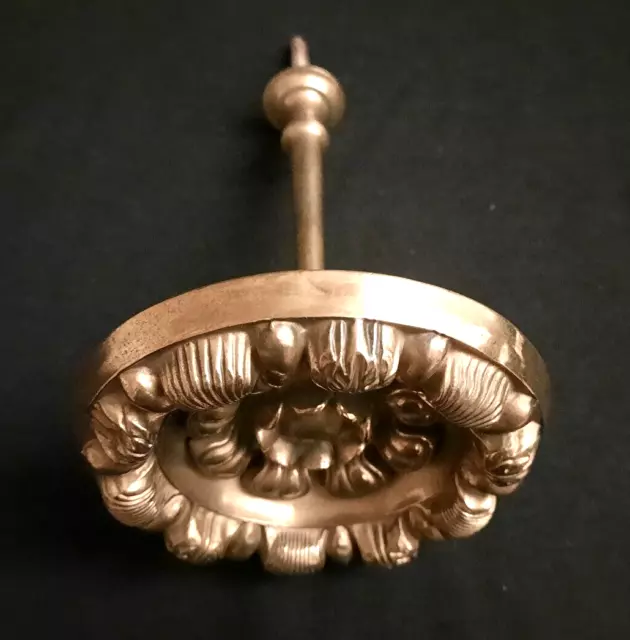 Antique Set Of 4 Brass Hollow Curtain Tie Backs Victorian Era 4 1/4" 5