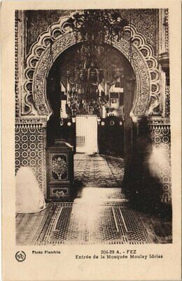 CPA AK MAROC FEZ Entrée de la Mosquée MOULAY IDRISS Flandrin (37841)