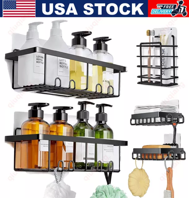 5-Pack Bathroom Shower Caddy Shelf Organizer Rack Storage Holders Wall Mounted