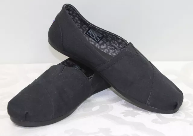 Bobs from Skechers Women's Alpargata Slip On Shoes Black Size 7.5W