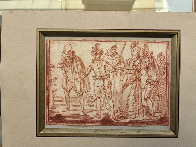 Dessin Ancien Original XVIIIe-XIXe Siècle - Étude De Personnages Au Crayon, Style Orientalisme