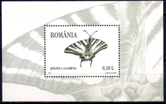 Romania 2011 Butterfly Butterflies Insects Nature Conservation m/s MNH