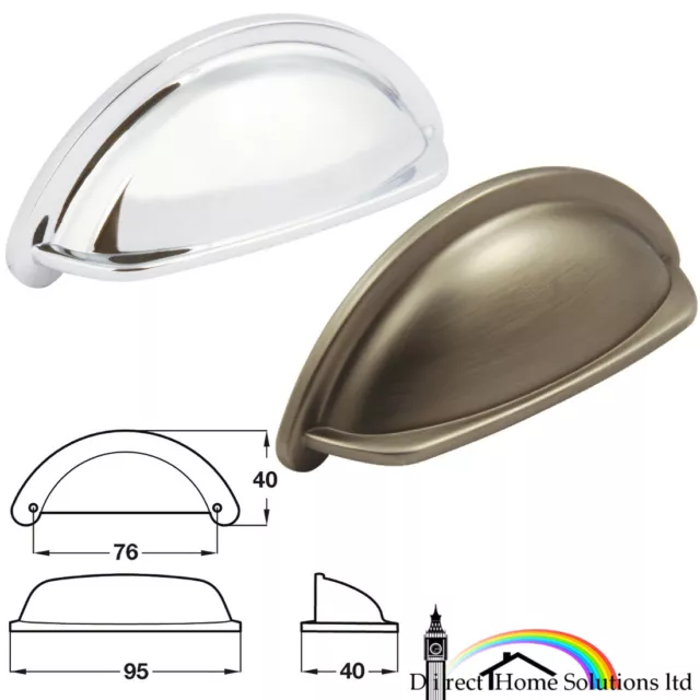 ARIEL Cup Kitchen Cabinet Door Handles Cupboard Drawer Bedroom Furniture Knobs