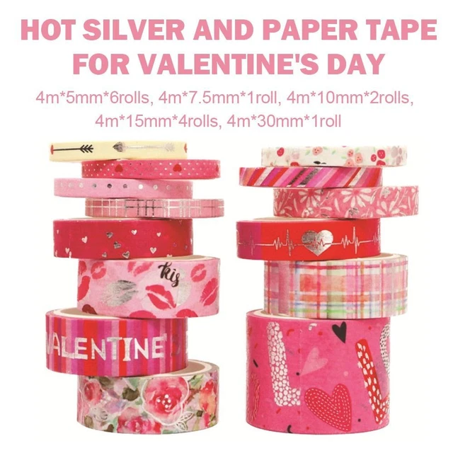 Día de San Valentín cuenta de mano cinta decorativa pegatina papelería cinta