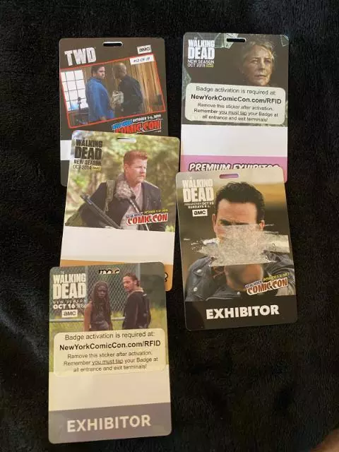 New York Comic Com Walking Dead Exhibitor Badges NYCC