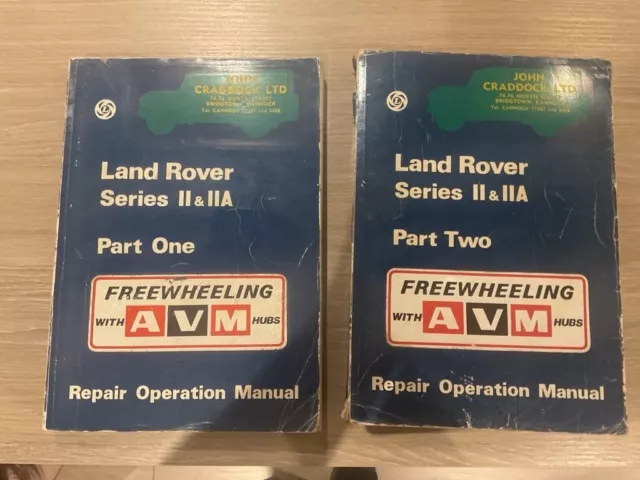 Land Rover Series 2 And 2A Repair Operation Manuals Two Parts