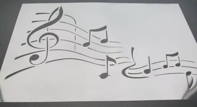 MU-2 Music Musical Notes Clef Symbols Festive Event Decoration Airbrush Stencils