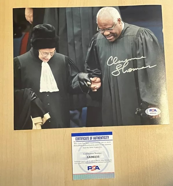 CLARENCE THOMAS HAND SIGNED 8x10 PHOTO SUPREME COURT JUSTICE VERY RARE PSA COA