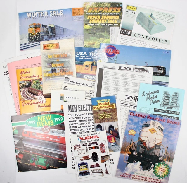 Model Trains Electric Railroad Brochure Lot MTH GarGraves Lionel LGB Atlas Price