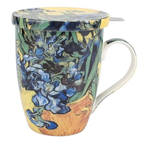 McIntosh Trading - Tea Mug w/ Infuser & Lid - VanGogh Irises