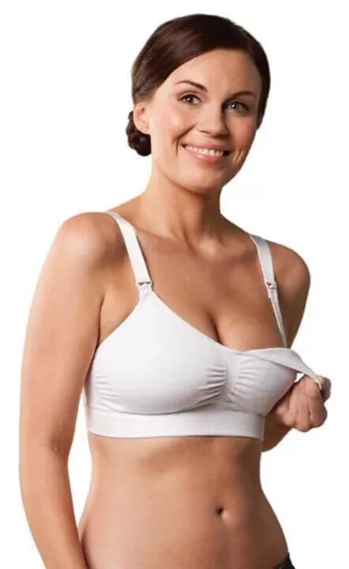 NEU Carriwell Seamless Nursing Bra Still-BH Weiß Gr. S Nahtlos mit Verlängerung 2