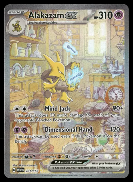 Alakazam EX Scarlet & Violet-151 201/165 Holo Special Illustration Pokemon Cards