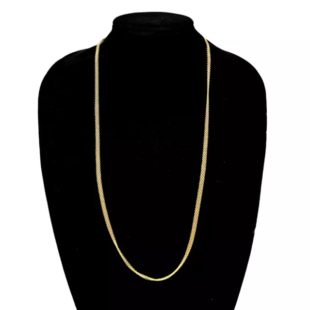 Vintage Tiffany & Co Elsa Peretti Somerset Mesh Necklace 18K Yellow Gold ~30"