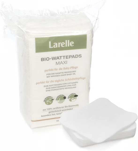 Larelle Lot de 60 maxi langes bébé bio 100 % coton écologique 60 pièces