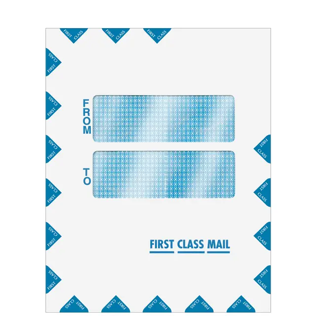 Double Window First Class Mail Envelope Peel and Close 50 envelopes