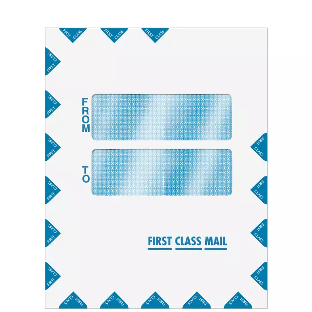 Double Window First Class Mail Envelope Peel and Close 50 envelopes