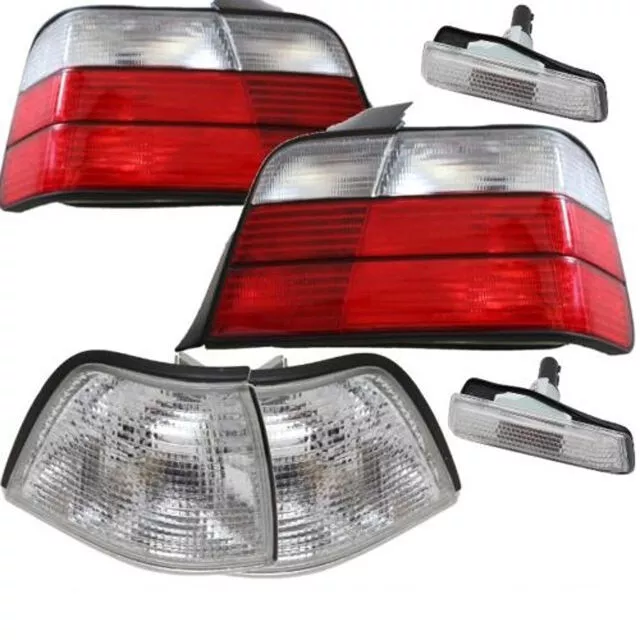 Luces Traseras Página Frontal Intermitente Blanco Rojo Apto para BMW E36 Coupe