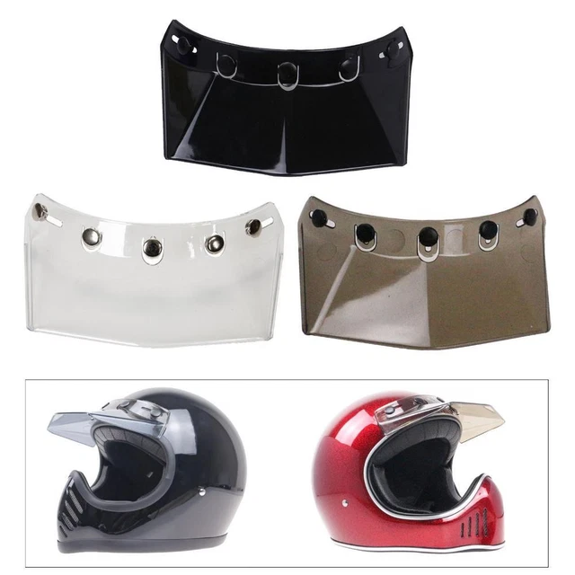 Accessori Casco Parabrezza Flip Up Visiera 5 Snap Casco Moto Faccia Aperta