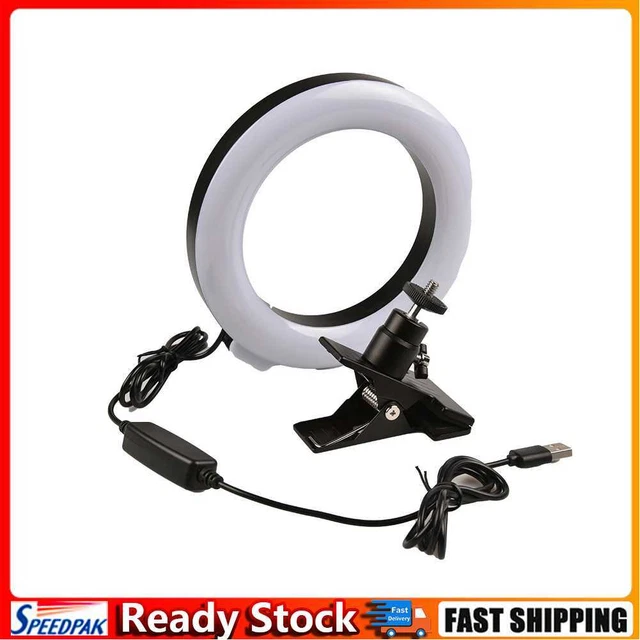 6 inch Clip on Ring Light for Laptop Monitor Video Conference Selfie Ring Lamp