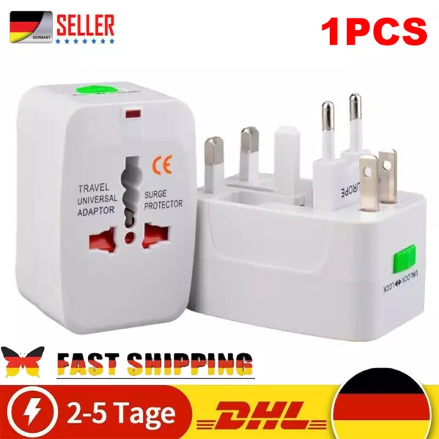 Reiseadapter DE auf US UK GB England 3pin Steckdose Reisestecker Adapter Strom