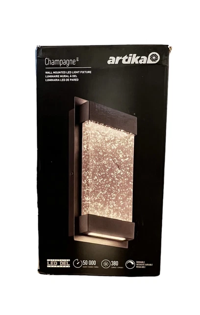 Artika Skyler Bubble Glass Sconce, Dimmable LED Light, Wall Mounted Fixture