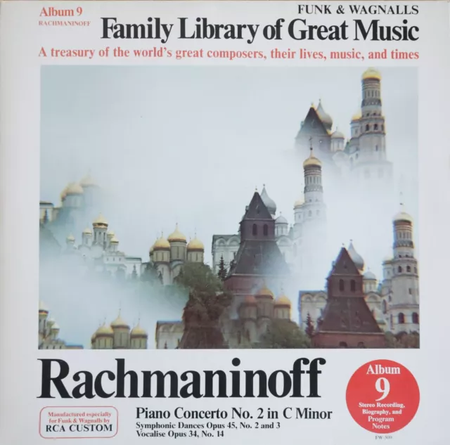 Rachmaninoff Piano Concerto No.2 in C Minor-Family Library of Great Music LP