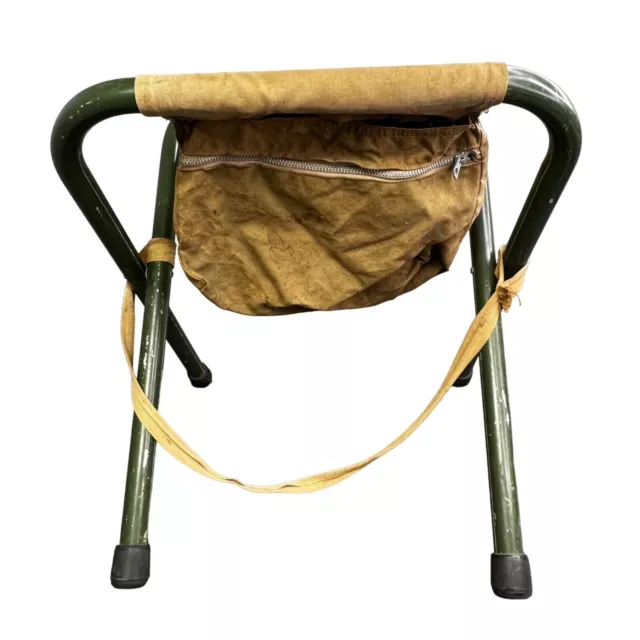 VINTAGE GREEN CANVAS Folding 18'' Director's Commander Chair