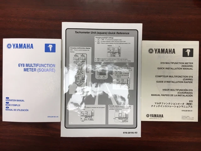 YAMAHA , 6Y8 Multi-function Meter , Operation and Installation Manual ...