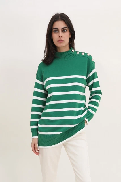 Gilet maille vert avec boutons neuf Talia Benson taille unique avec