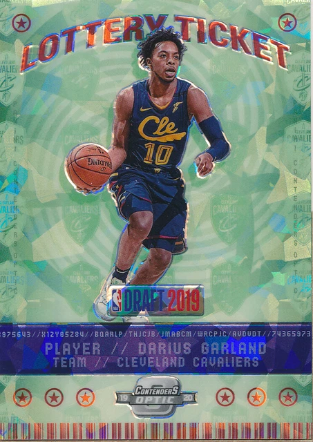 2019-20 Panini Contenders Optic Lottery Ticket Red Cracked Ice #5 Darius Garland