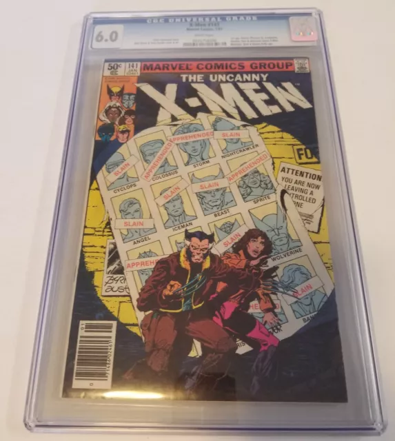 The Uncanny X-Men #141 1981 CGC 6 (1st App of Rachel)(Newsstand)White Pages