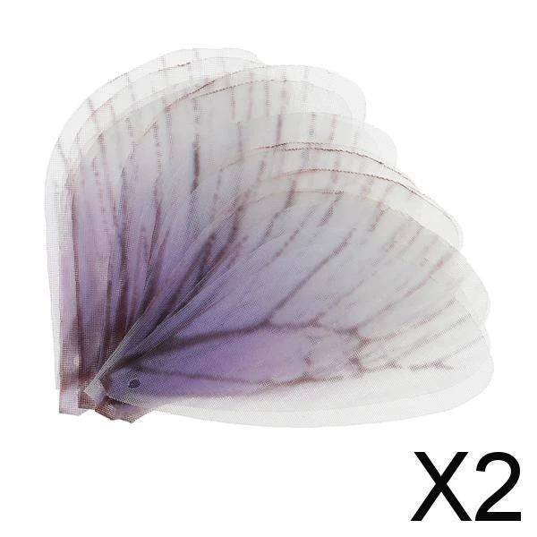 2X 10 Stück Schmetterling Flügel Anhänger Anhänger Schmuck diy Zubehör lila