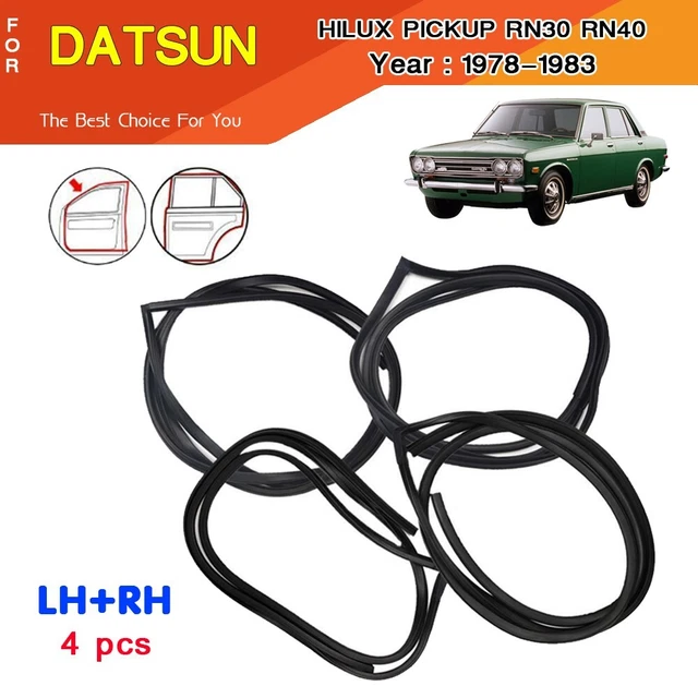 LH+RH Door Rubber Weatherstrip For Datsun Bluebird 510 4D Sedan 1967-1972 4pcs