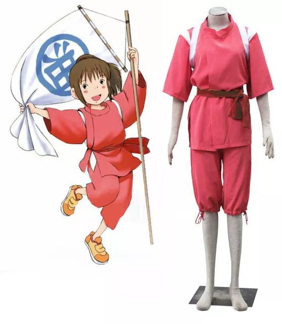 Hayao Miyazaki Sen and Chihiro's Spiriting Ogino Spirited Away Cosplay Costume