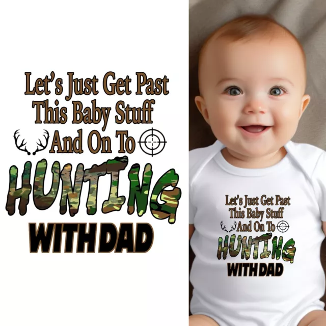 Baby Bodysuit - Hunting With Dad Baby Clothes for Infant Boys and Girls