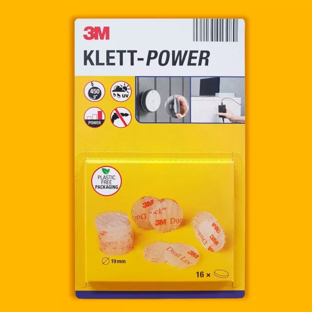 3M Klett-Power, Klettband selbstklebend, runde Form, Supertack. DAS ORIGINAL!