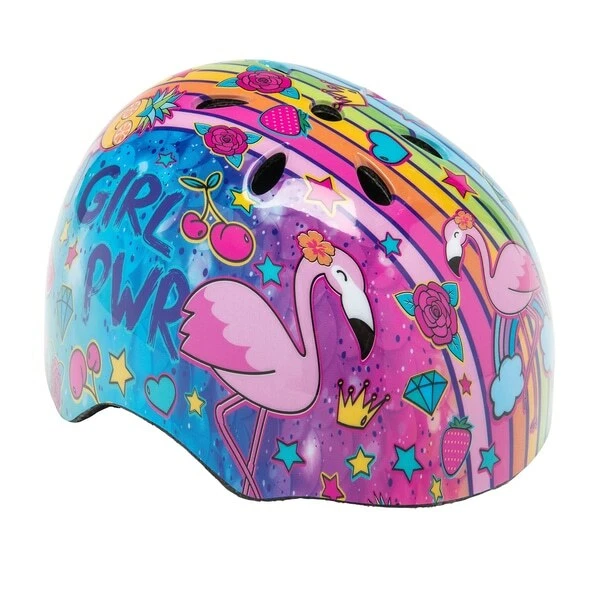 XTROVERT BRAIN BUCKET Flamingo Helmet Kids Girls Safety Head
