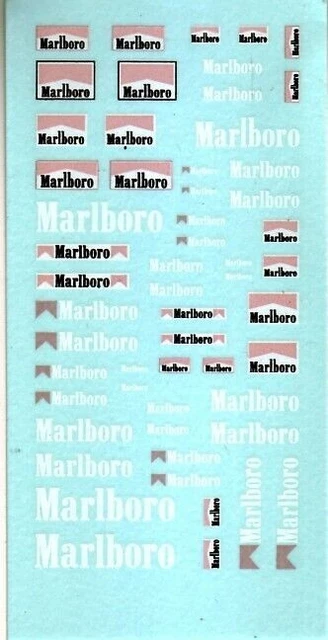 Décalcomanie (décal) Marlboro Ferrari F1 - Bande De 1 Pièce - Échelle 1:18 (7x29mm)