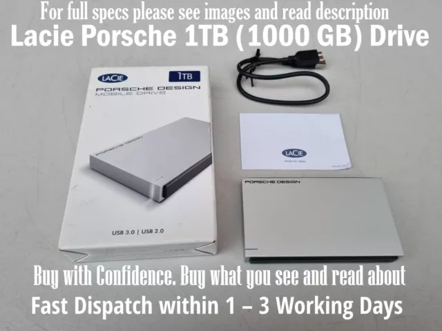 LaCie Porsche Design P'9223 1 TB USB 3.0 Portable External Hard Drive