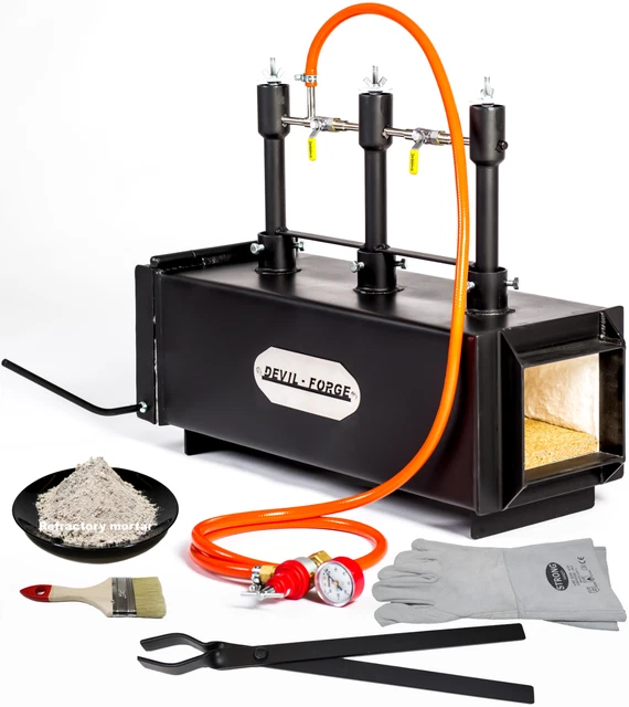 DFPROF3+1D/2" Forge au Gaz Propane Four de Fusion Brûleur Forgeron