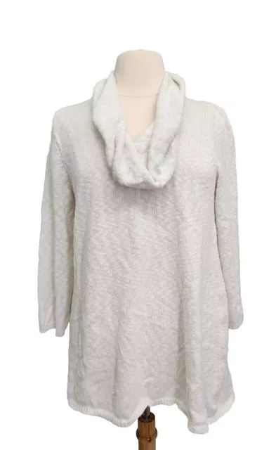 Style & Co Plus Size Cowlneck Tunic Sweater Size 2X Ivory Off White