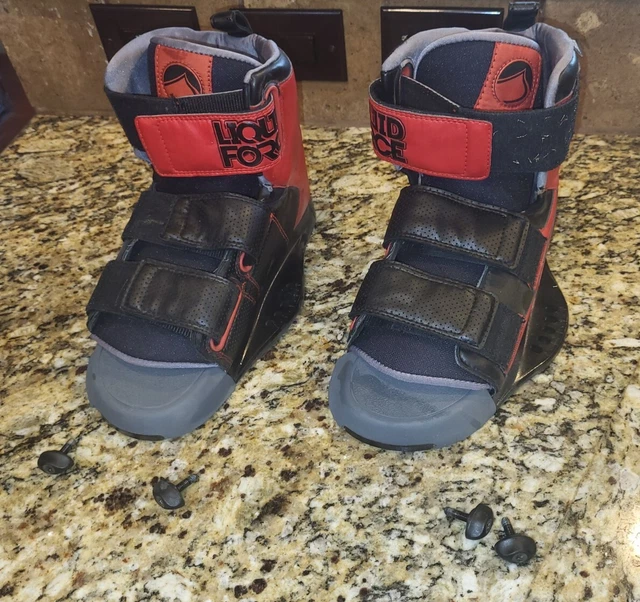 Liquid Force Ultra Wakeboard Bindings Large L Red Black Comfort Domain USA 8-12