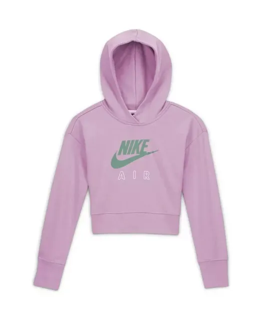 Nike Air Big Girl's Cropped French Terry Hoodie $50 Size M # 4C 561 NEW