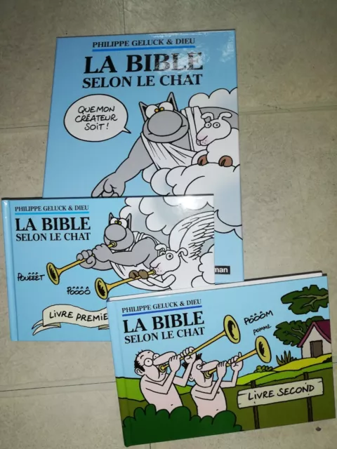 Coffret 2 Bd La Bible Selon Le Chat-Philippe Geluck-Casterman-E.o 2013.Ttbe